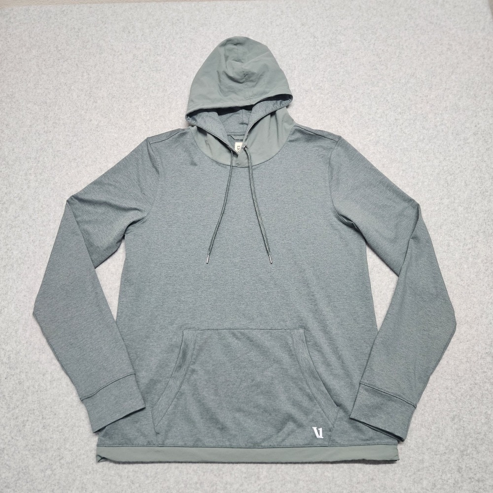 Vuori Sunday Element Hoodie Mens Small Green Pullover Stretch V264 EUC
